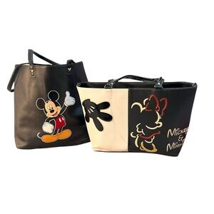 Disney Mickey & Minnie Black and Cream Tote Set